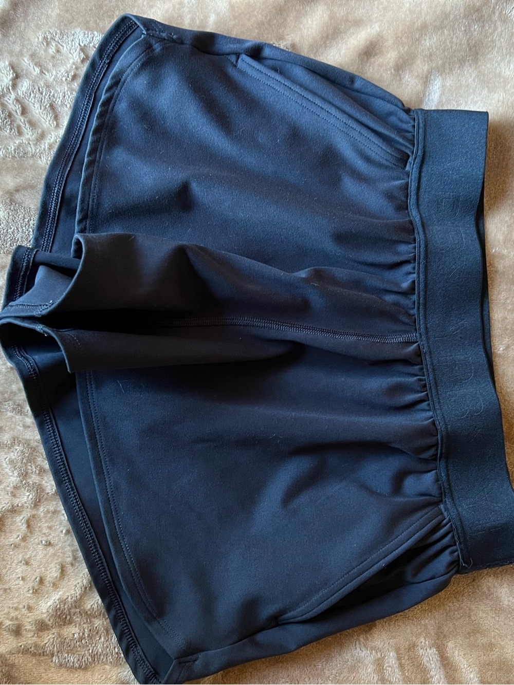 Black Women's Athletic Bermuda Shorts with Wide Stretch Waistband